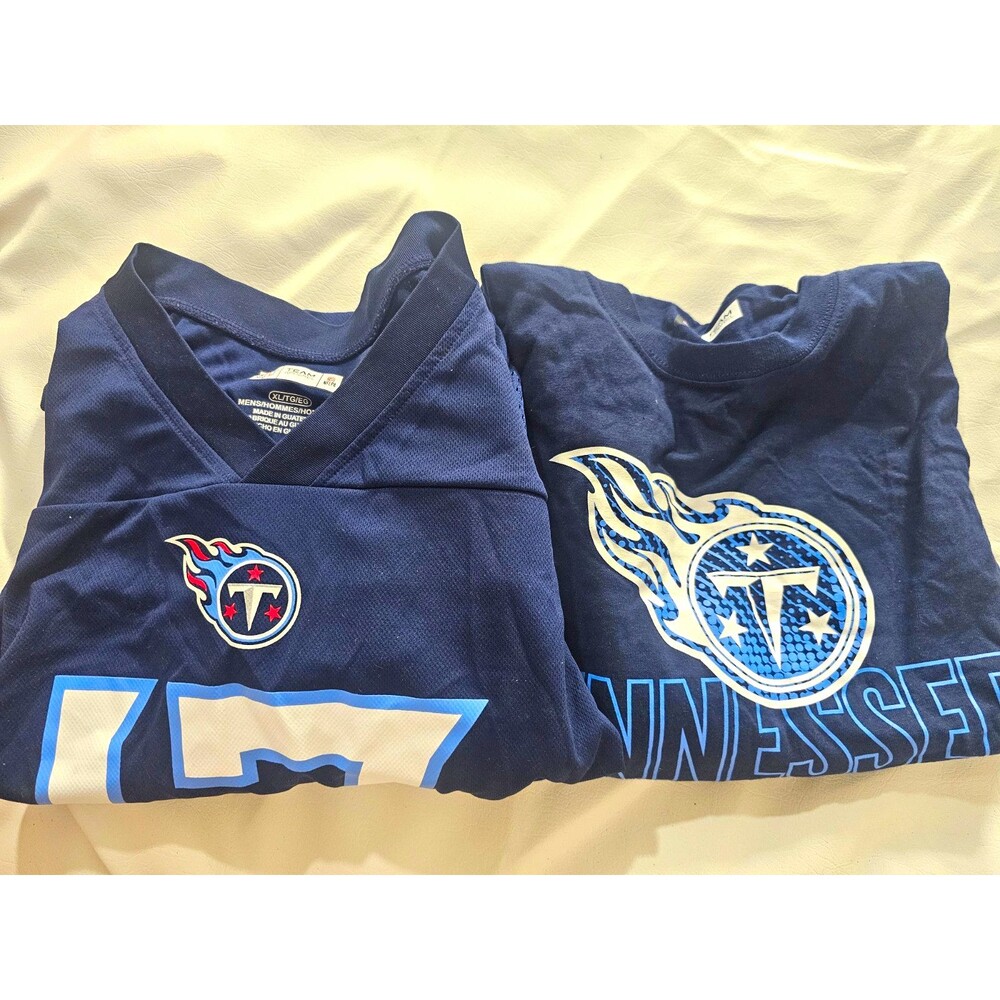 LOT OF 2 NFL Ryan Tannehill #17 Titans Jersey new w/o tag + T-Shirt XL New w/tag